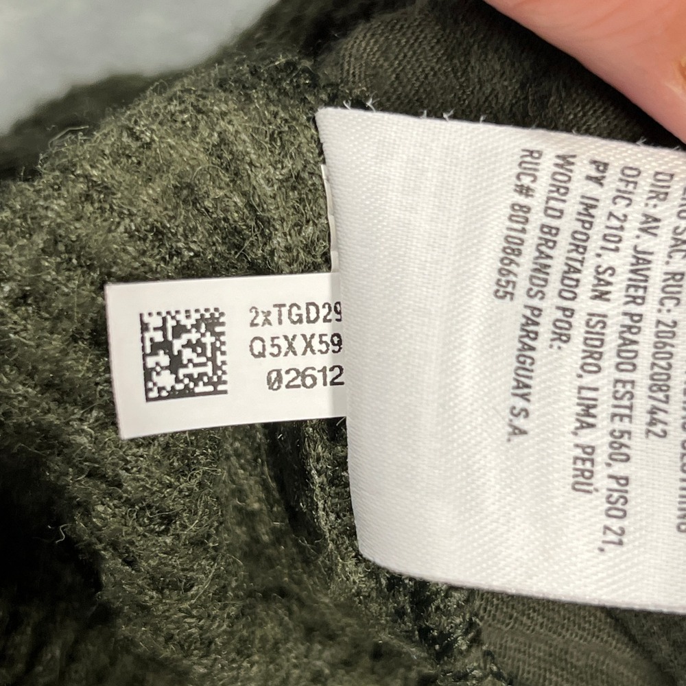 American Eagle Flare Pants Womens Olive Green Waffle Knit High Rise Lounge XS - Picture 10 of 13
